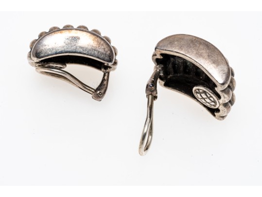 Kieselstein-Cord Sterling Silver Fabulous Double Ribbed Earrings