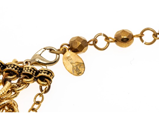 Rachel Reinhardt Lot Of Three Fabulous Colorful Costume Jewelry Necklaces