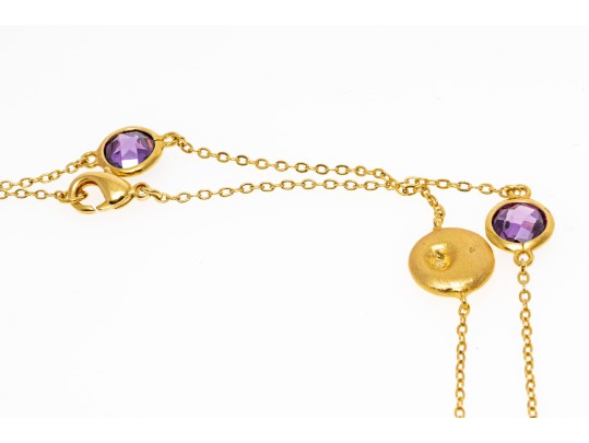 Pair Of Two Fabulous Colorful Opera Length Costume Jewelry Necklaces