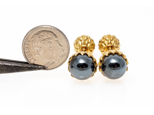 Tiffany & Co. Schlumberger 18k Yellow Gold Fabulous Acorn Motif Cufflinks