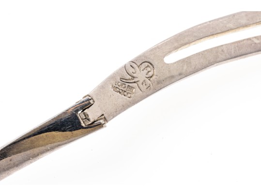 Sterling Silver Impactful Pierced Contemporary Neckpiece, Boxed