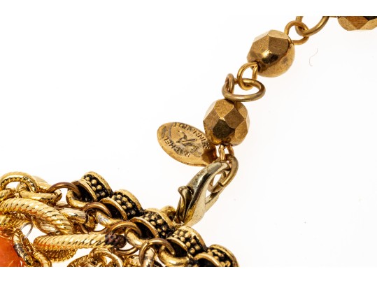 Rachel Reinhardt Lot Of Three Fabulous Colorful Costume Jewelry Necklaces