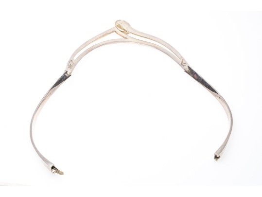 Sterling Silver Impactful Pierced Contemporary Neckpiece, Boxed