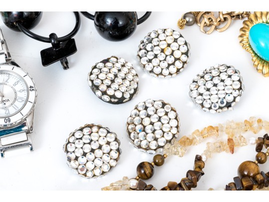 Lot Of Assorted Costume Jewelry, Including Monet, Castlecliff