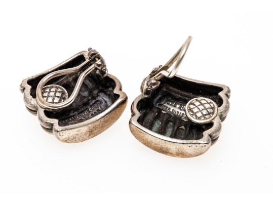 Kieselstein-Cord Sterling Silver Fabulous Double Ribbed Earrings