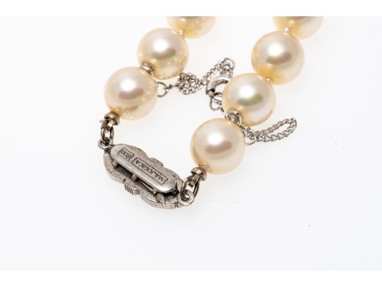 Lot Of Four Assorted Faux Pearl Necklaces, Including Majorica