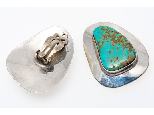 Sterling Silver Handsome Lot Of Assorted Southwestern Style Rings, Plus Earrings