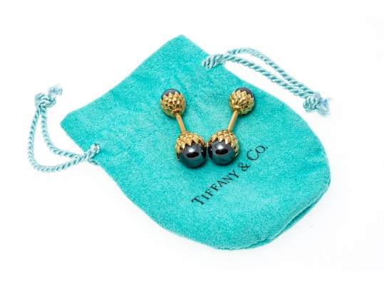 Tiffany & Co. Schlumberger 18k Yellow Gold Fabulous Acorn Motif Cufflinks