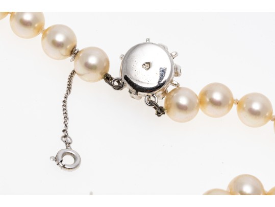 Lot Of Four Assorted Faux Pearl Necklaces, Including Majorica