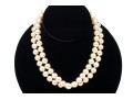 Majorica Pair Of 9.25 Mm Faux Pearl Choker Necklaces With Decorative Clasps