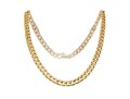 18k Yellow Gold Striking Heavy Curb Link Choker Length Necklace, 25.1 Dwt