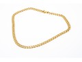 18k Yellow Gold Striking Heavy Curb Link Choker Length Necklace, 25.1 Dwt