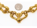 David Webb Spectacular Heavy Vintage 18k Yellow Gold Hammered Link Necklace