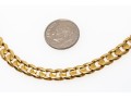 18k Yellow Gold Striking Heavy Curb Link Choker Length Necklace, 25.1 Dwt