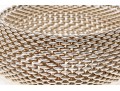 Tiffany & Co. Sterling Silver Striking Wide Bombe Mesh Slip On Bangle Bracelet, With Felt