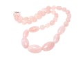 Fabulous Super Chunky Rose Quartz Graduated Opera Length Necklace