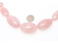 Fabulous Super Chunky Rose Quartz Graduated Opera Length Necklace