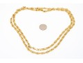 18k Gold Striking Heavy Figure Eight Style Opera Length Link Necklace, 43.3 Dwt