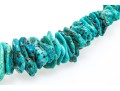 Impactful Tumbled Graduated Turquoise Bead Matinee Length Necklace