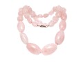 Fabulous Super Chunky Rose Quartz Graduated Opera Length Necklace