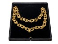 David Webb Spectacular Heavy Vintage 18k Yellow Gold Hammered Link Necklace