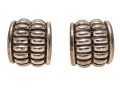 Kieselstein-Cord Sterling Silver Fabulous Double Ribbed Earrings