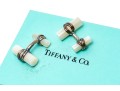 Tiffany & Co. Handsome Sterling Silver And Mother-of-pearl Cufflinks, Boxed