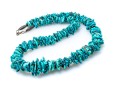 Fabulous Tumbled Graduated Turquoise Bead Matinee Length Necklace