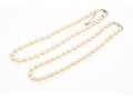Majorica Pair Of 9.25 Mm Faux Pearl Choker Necklaces With Decorative Clasps