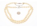 Majorica Pair Of 9.25 Mm Faux Pearl Choker Necklaces With Decorative Clasps