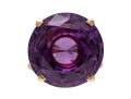18k Yellow Gold Striking Large Vintage Synthetic Purple Sapphire Ring, Size 5.75