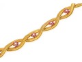 14k Magnificent Wide Heavy Vintage Snake Chain, Ruby And Diamond Cluster Choker