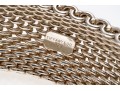 Tiffany & Co. Sterling Silver Striking Wide Bombe Mesh Slip On Bangle Bracelet, With Felt