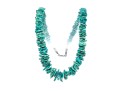 Striking Tumbled Graduated Turquoise Bead Matinee Length Necklace