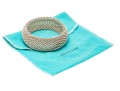 Tiffany & Co. Sterling Silver Striking Wide Bombe Mesh Slip On Bangle Bracelet, With Felt