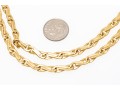 18k Gold Striking Heavy Figure Eight Style Opera Length Link Necklace, 43.3 Dwt