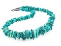 Impactful Tumbled Graduated Turquoise Bead Matinee Length Necklace