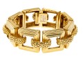 Tiffany & Co. Stunning Heavy Vintage 18k Gold Square Link Bracelet, 86.8 Dwt