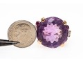 14k Yellow Gold Impactful Large Purple Amethyst, Diamond And Ruby Ring, Size 5.75