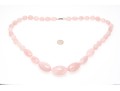 Fabulous Super Chunky Rose Quartz Graduated Opera Length Necklace