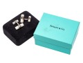Tiffany & Co. Handsome Sterling Silver And Mother-of-pearl Cufflinks, Boxed
