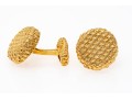 18k Yellow Gold Beautiful French Woven Finished Cufflinks