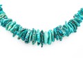 Impactful Tumbled Graduated Turquoise Bead Matinee Length Necklace