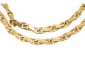 18k Gold Striking Heavy Figure Eight Style Opera Length Link Necklace, 43.3 Dwt