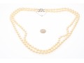 Majorica Faux Pearl Matinee  Length Double Strand Necklace, Boxed