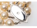 Majorica Pair Of Faux Pearl Triple Strand Necklaces, Boxed