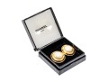 Chanel Striking Vintage Faux Mabe Pearl Costume Jewelry Earrings, With Box