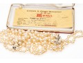 Majorica Pair Of Faux Pearl Triple Strand Necklaces, Boxed