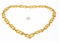 David Webb Spectacular Heavy Vintage 18k Yellow Gold Hammered Link Necklace
