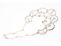 Sterling Silver Stunning Scalloped Chandelier Style Bib Choker Necklace